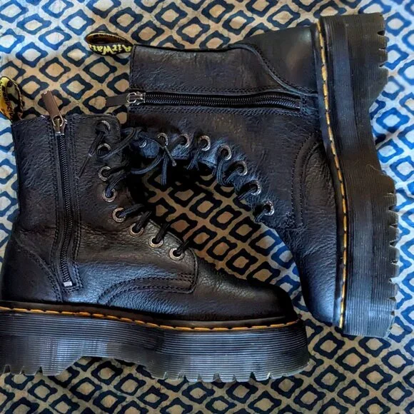 Dr. Martens Jadon III Pisa Leather Platform Boots Women’s US 5 EUR 36 UK 3 - Picture 7 of 11